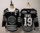 Blackhawks 19 Jonthan Toews Black 2019 Winter Classic Adidas Jersey,baseball caps,new era cap wholesale,wholesale hats